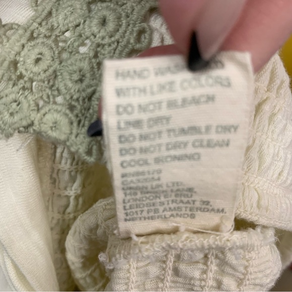 Anthropologie Forever That Girl Small Smocked Sheer Floral Sleeve Corset Top - Picture 8 of 9